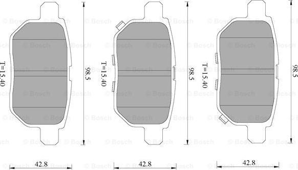 BOSCH 0 986 T11 165 - Komplet Pločica, disk-kočnica www.molydon.hr