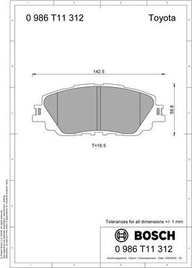 BOSCH 0 986 T11 312 - Komplet Pločica, disk-kočnica www.molydon.hr