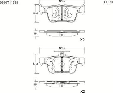 BOSCH 0 986 T11 338 - Komplet Pločica, disk-kočnica www.molydon.hr