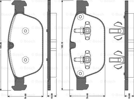 BOSCH 0 986 TB3 095 - Komplet Pločica, disk-kočnica www.molydon.hr