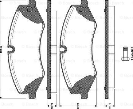 BOSCH 0 986 TB3 098 - Komplet Pločica, disk-kočnica www.molydon.hr