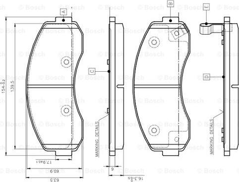 BOSCH 0 986 TB3 045 - Komplet Pločica, disk-kočnica www.molydon.hr