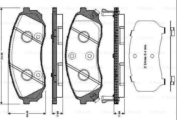 BOSCH 0 986 TB3 043 - Komplet Pločica, disk-kočnica www.molydon.hr