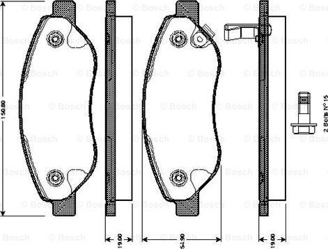 BOSCH 0 986 TB3 055 - Komplet Pločica, disk-kočnica www.molydon.hr