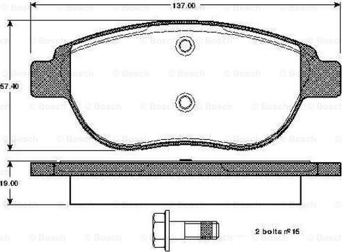 BOSCH 0 986 TB3 057 - Komplet Pločica, disk-kočnica www.molydon.hr