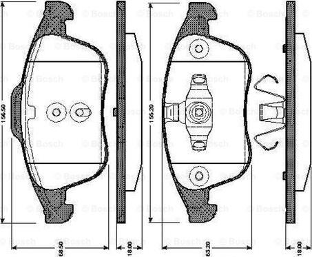 BOSCH 0 986 TB3 064 - Komplet Pločica, disk-kočnica www.molydon.hr