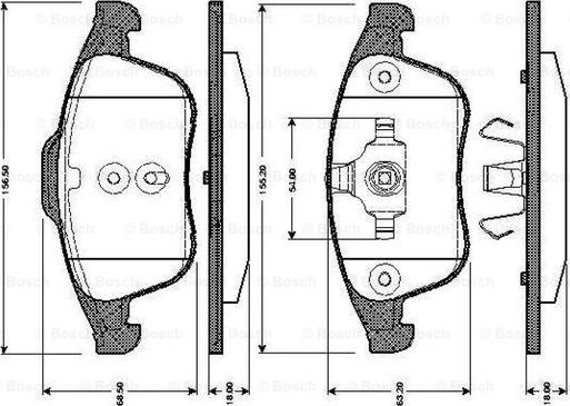 BOSCH 0 986 TB3 065 - Komplet Pločica, disk-kočnica www.molydon.hr