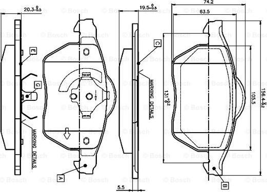 BOSCH 0 986 TB3 068 - Komplet Pločica, disk-kočnica www.molydon.hr