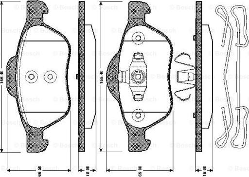 BOSCH 0 986 TB3 067 - Komplet Pločica, disk-kočnica www.molydon.hr