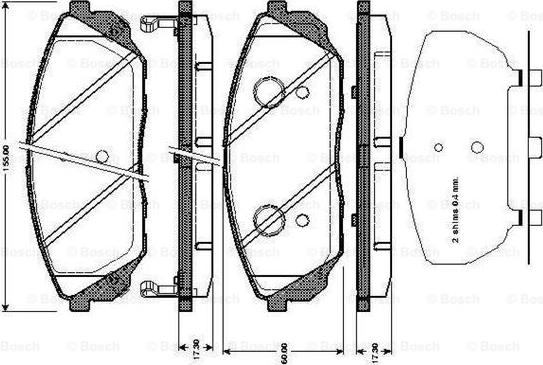 BOSCH 0 986 TB3 001 - Komplet Pločica, disk-kočnica www.molydon.hr