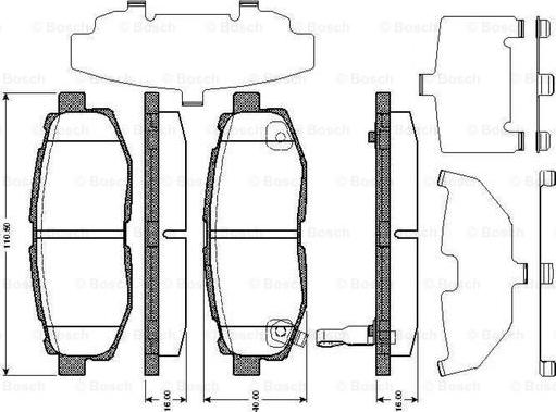 BOSCH 0 986 TB3 003 - Komplet Pločica, disk-kočnica www.molydon.hr