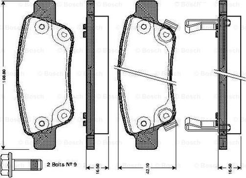 BOSCH 0 986 TB3 014 - Komplet Pločica, disk-kočnica www.molydon.hr