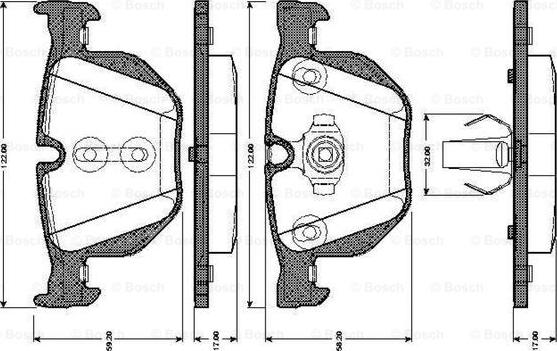 BOSCH 0 986 TB3 034 - Komplet Pločica, disk-kočnica www.molydon.hr