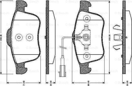 BOSCH 0 986 TB3 031 - Komplet Pločica, disk-kočnica www.molydon.hr