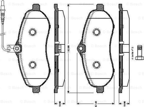 BOSCH 0 986 TB3 037 - Komplet Pločica, disk-kočnica www.molydon.hr