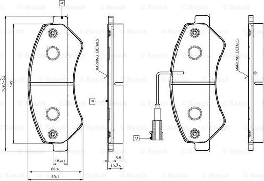 BOSCH 0 986 TB3 029 - Komplet Pločica, disk-kočnica www.molydon.hr