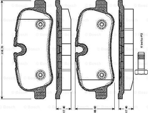 BOSCH 0 986 TB3 021 - Komplet Pločica, disk-kočnica www.molydon.hr