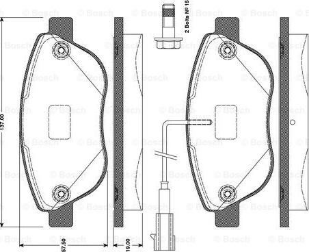 BOSCH 0 986 TB3 079 - Komplet Pločica, disk-kočnica www.molydon.hr