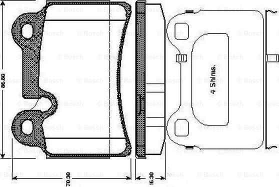 BOSCH 0 986 TB3 075 - Komplet Pločica, disk-kočnica www.molydon.hr