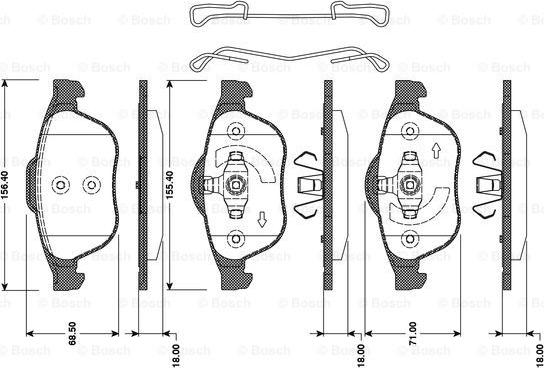 BOSCH 0 986 TB3 078 - Komplet Pločica, disk-kočnica www.molydon.hr