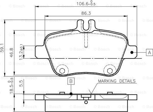 BOSCH 0 986 TB3 145 - Komplet Pločica, disk-kočnica www.molydon.hr