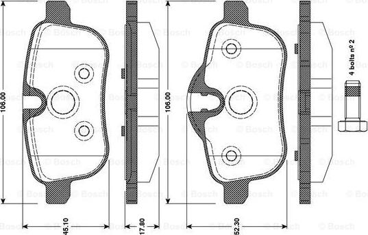 BOSCH 0 986 TB3 100 - Komplet Pločica, disk-kočnica www.molydon.hr