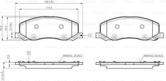 BOSCH 0 986 TB3 108 - Komplet Pločica, disk-kočnica www.molydon.hr