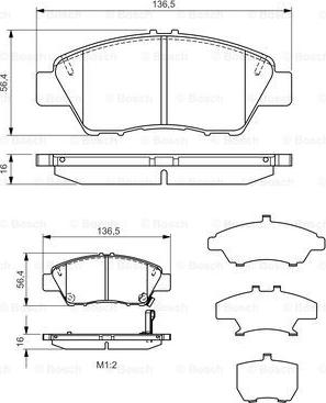 BOSCH 0 986 TB3 185 - Komplet Pločica, disk-kočnica www.molydon.hr