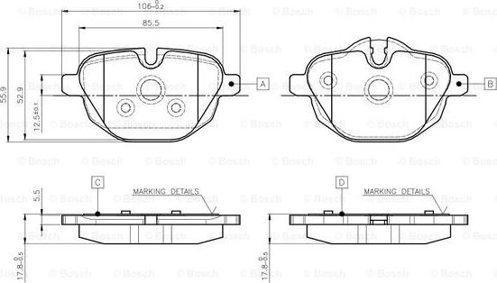 BOSCH 0 986 TB3 139 - Komplet Pločica, disk-kočnica www.molydon.hr