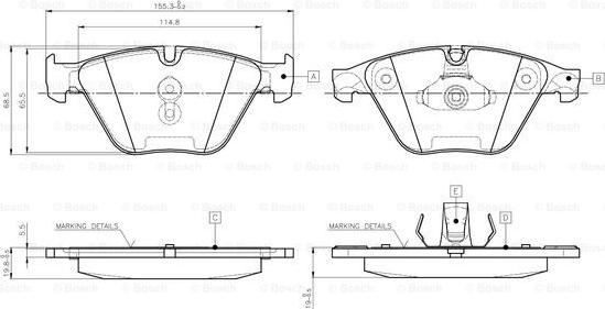 BOSCH 0 986 TB3 134 - Komplet Pločica, disk-kočnica www.molydon.hr