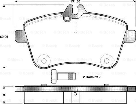 BOSCH 0 986 TB3 130 - Komplet Pločica, disk-kočnica www.molydon.hr