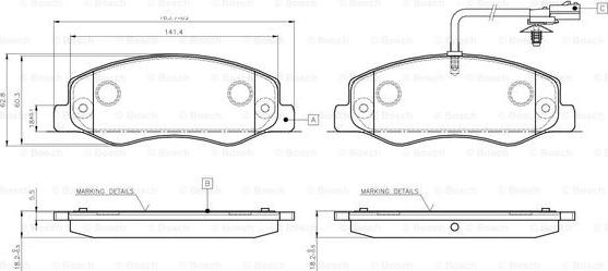 BOSCH 0 986 TB3 132 - Komplet Pločica, disk-kočnica www.molydon.hr