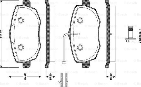 BOSCH 0 986 TB3 129 - Komplet Pločica, disk-kočnica www.molydon.hr