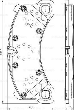 BOSCH 0 986 TB3 217 - Komplet Pločica, disk-kočnica www.molydon.hr