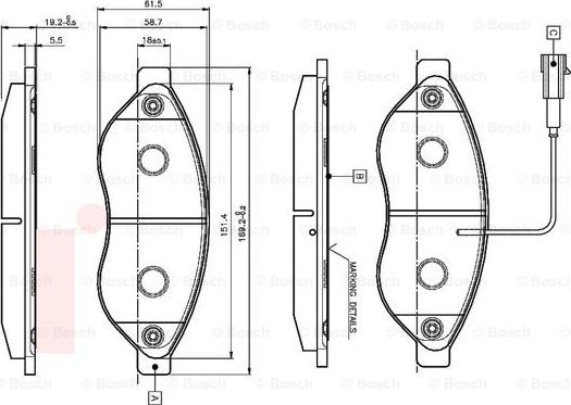 BOSCH 0 986 TB2 944 - Komplet Pločica, disk-kočnica www.molydon.hr