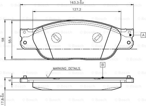 BOSCH 0 986 TB2 955 - Komplet Pločica, disk-kočnica www.molydon.hr