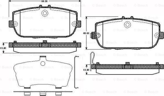 BOSCH 0 986 TB2 970 - Komplet Pločica, disk-kočnica www.molydon.hr