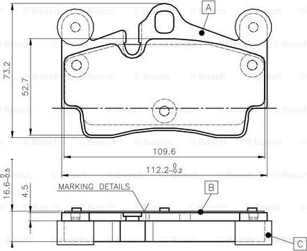 BOSCH 0 986 TB2 456 - Komplet Pločica, disk-kočnica www.molydon.hr