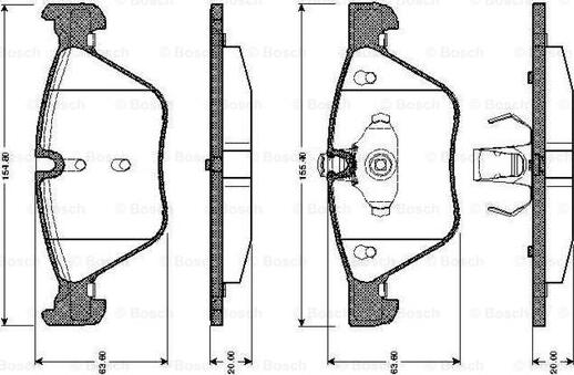 BOSCH 0 986 TB2 466 - Komplet Pločica, disk-kočnica www.molydon.hr