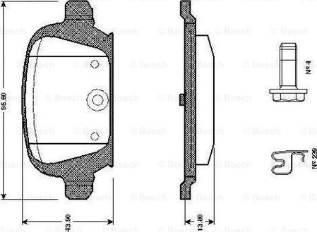 BOSCH 0 986 TB2 404 - Komplet Pločica, disk-kočnica www.molydon.hr