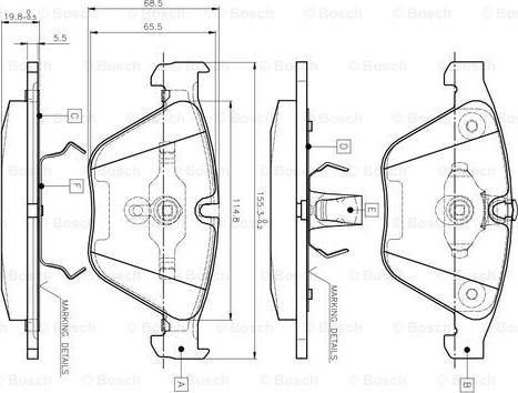 BOSCH 0 986 TB2 413 - Komplet Pločica, disk-kočnica www.molydon.hr