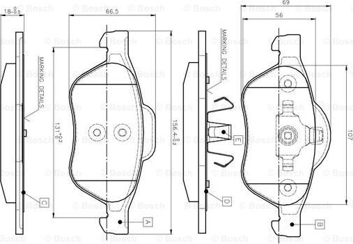 BOSCH 0 986 TB2 434 - Komplet Pločica, disk-kočnica www.molydon.hr