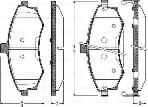 BOSCH 0 986 TB2 423 - Komplet Pločica, disk-kočnica www.molydon.hr