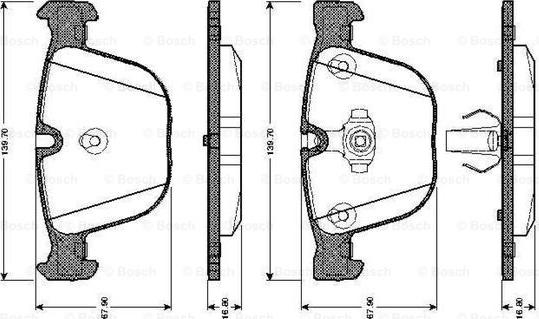 BOSCH 0 986 TB2 422 - Komplet Pločica, disk-kočnica www.molydon.hr