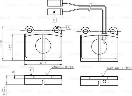 BOSCH 0 986 TB2 471 - Komplet Pločica, disk-kočnica www.molydon.hr