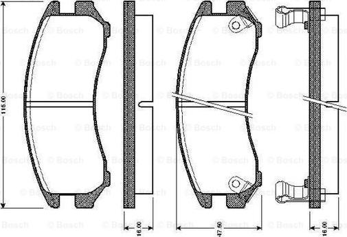 BOSCH 0 986 TB2 566 - Komplet Pločica, disk-kočnica www.molydon.hr