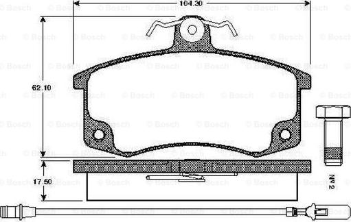 BOSCH 0 986 TB2 567 - Komplet Pločica, disk-kočnica www.molydon.hr