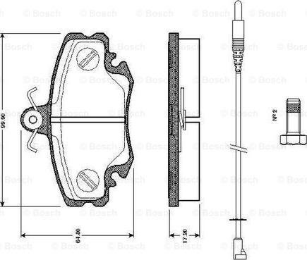 BOSCH 0 986 TB2 513 - Komplet Pločica, disk-kočnica www.molydon.hr