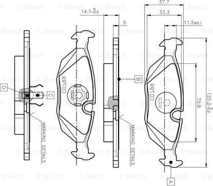 BOSCH 0 986 TB2 532 - Komplet Pločica, disk-kočnica www.molydon.hr