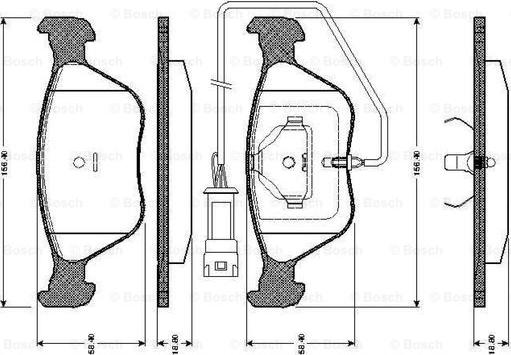 BOSCH 0 986 TB2 697 - Komplet Pločica, disk-kočnica www.molydon.hr